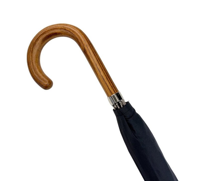Men's Metal Shaft Automatic Hardwood Handle Umbrella Umbrellas Natural 