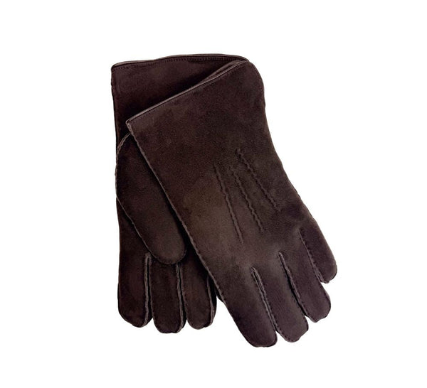 Men's Shearling Gloves Gloves Dark Brown 8 