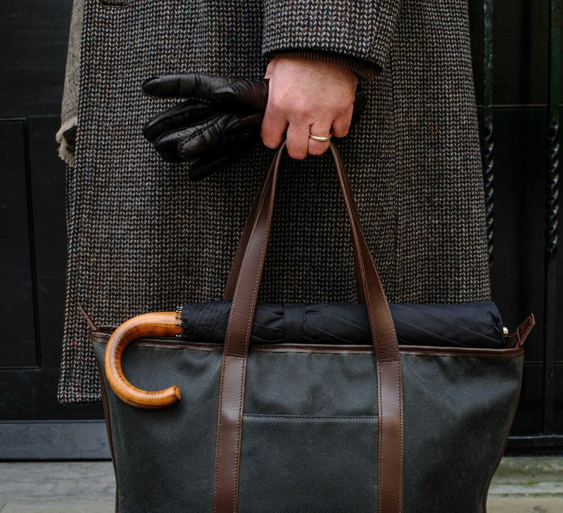 Men's Wooden Shaft Chestnut Handle Umbrella | Pickett London