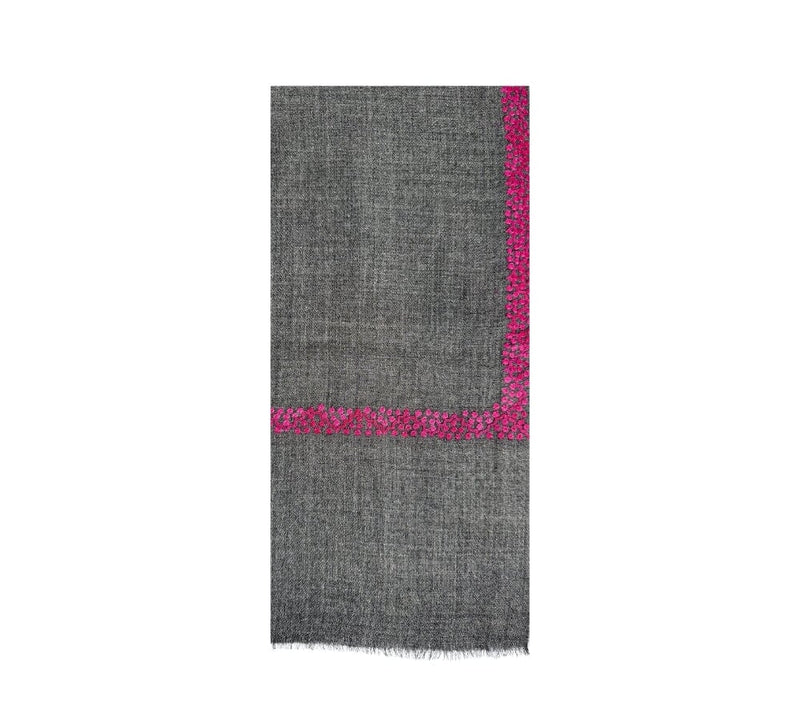 Moroccan Border Stole Pashmina & Scarves Fuchsia 