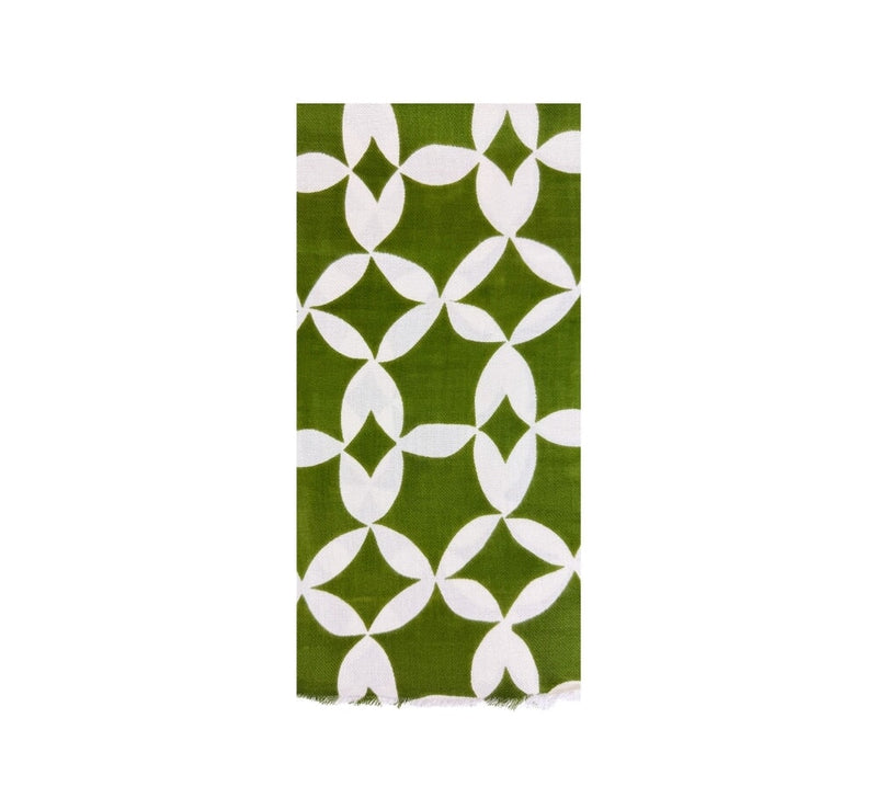 Moroccan Tile Stole Pashmina & Scarves Olive 