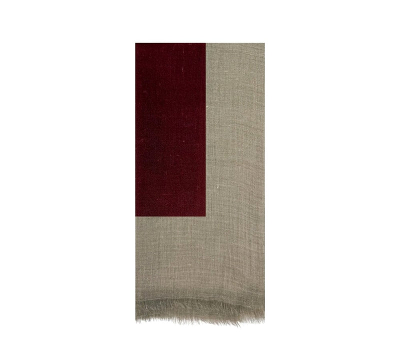 Nepalese Cashmere Stole Pashmina & Scarves Dark Red 