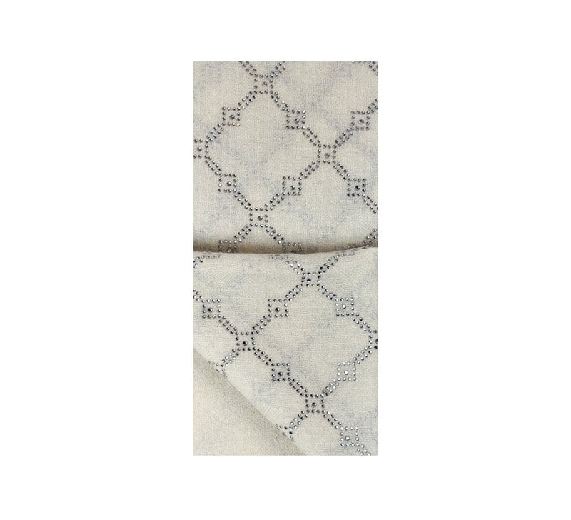 Nepalese Trellis Stole Pashmina & Scarves Ivory 