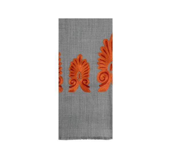 Palmette Stole Pashmina & Scarves Burnt Orange 