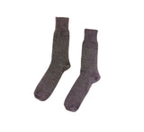 Plain Alpaca Socks Textiles Dark Brown 