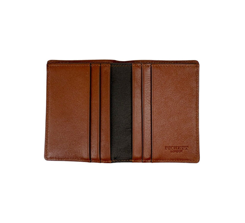 RFID Contrast Tip Folding Card Case Wallets Chestnut / Dark Brown 