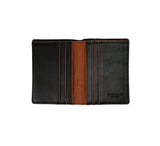 RFID Contrast Tip Folding Card Case Wallets Dark Brown / Chestnut 