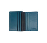 RFID Contrast Tip Folding Card Case Wallets Teal / Navy 