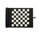 Roll Up 3 in 1 Board Game Chess, Backgammon & Draughts Set Games Black / White / Red 