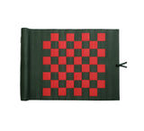 Roll Up 3 in 1 Board Game Chess, Backgammon & Draughts Set Games Dark Green / Red / Green 