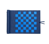 Roll Up 3 in 1 Board Game Chess, Backgammon & Draughts Set Games Navy / White / Turquoise 