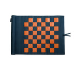 Roll Up 3 in 1 Board Game Chess, Backgammon & Draughts Set Games Teal / Orange / Teal 