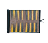 Roll Up Backgammon Games Dark Green / Emerald / Yellow 