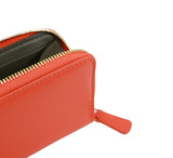 Small Clare Contrast Zip Card Case Credit Card Case Orange / Loden 