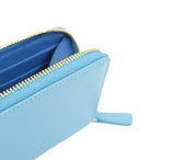 Small Clare Contrast Zip Card Case Credit Card Case Sky / Mid Blue 