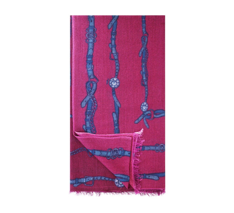 Snaffle Stole Pashmina & Scarves Wine 