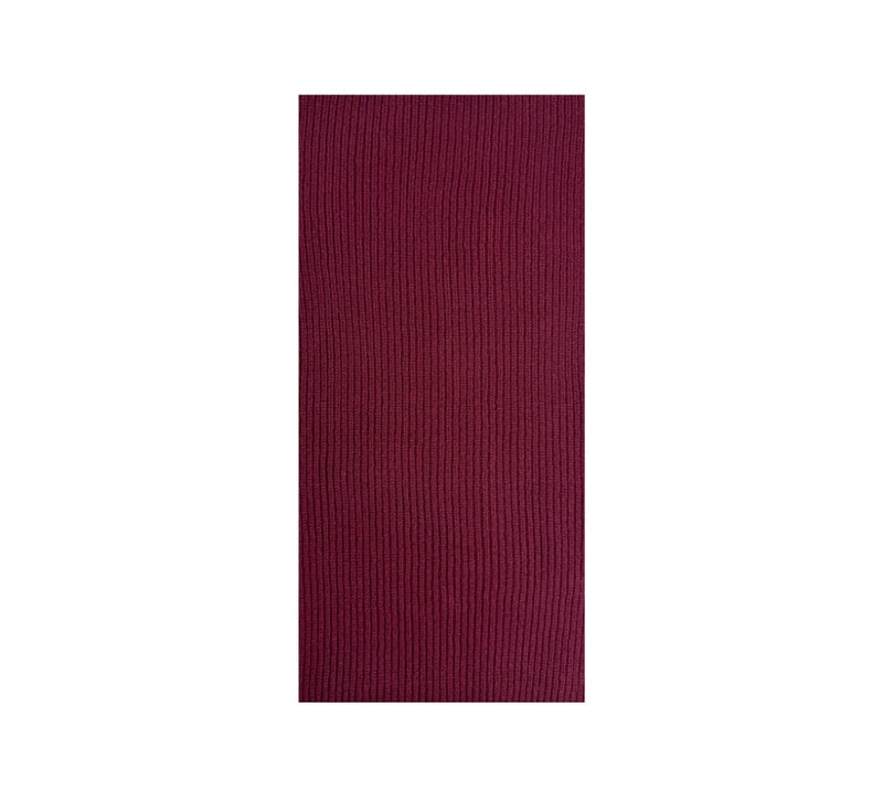 Soft Cashmere Rib Scarf Pashmina & Scarves Burgundy 