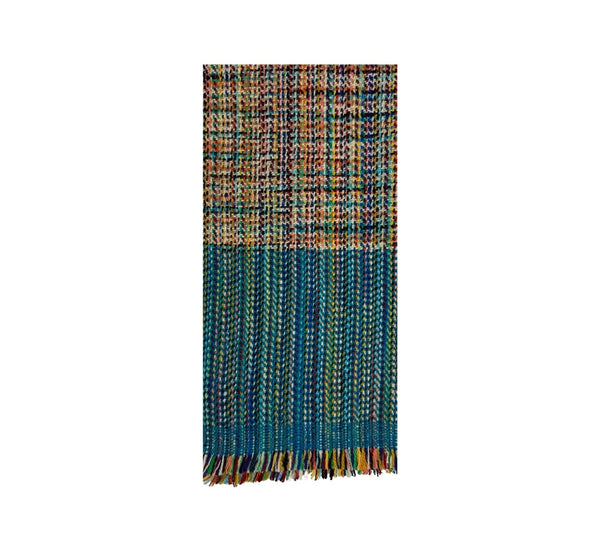 Spring Tweed Cashmere Scarf Pashmina & Scarves Blue 