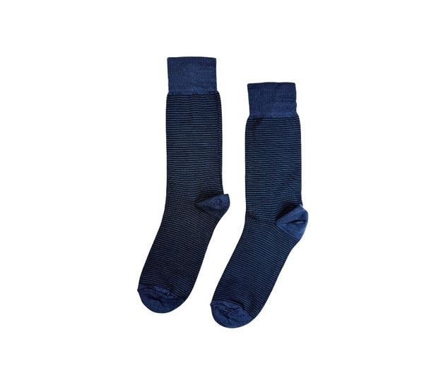 Striped Wool Mix Socks Textiles Denim / Navy 