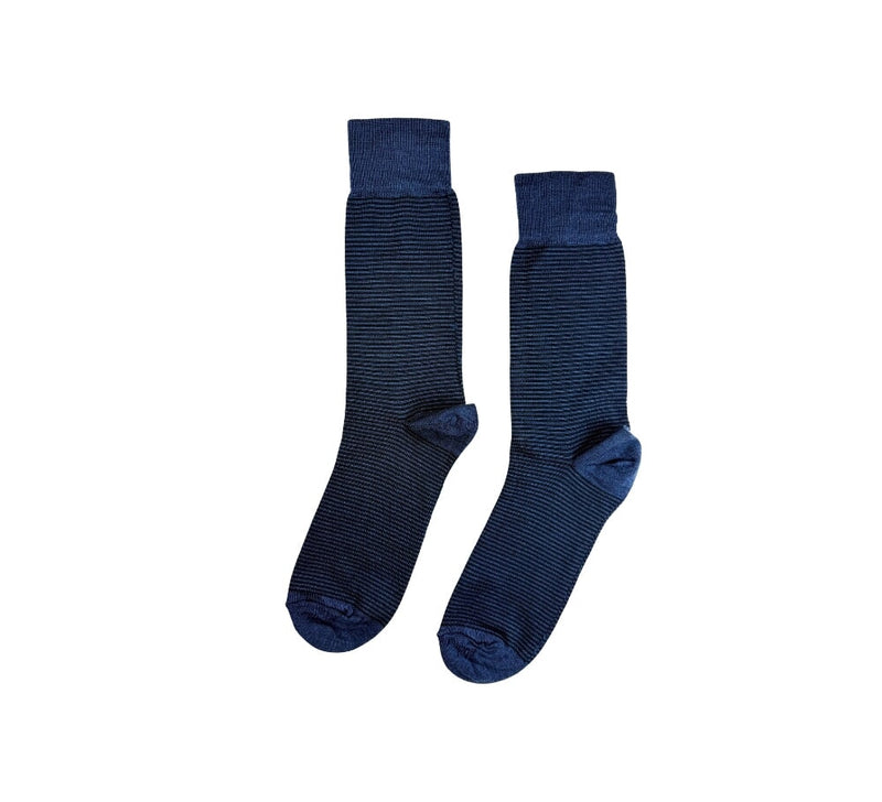 Striped Wool Mix Socks Textiles Denim / Navy 