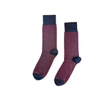 Striped Wool Mix Socks Textiles Navy / Maroon 