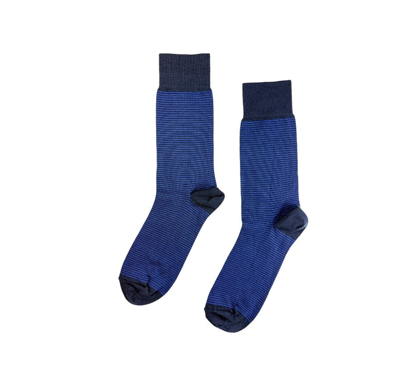 Striped Wool Mix Socks Textiles Navy / Royal Blue 
