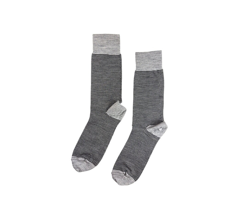 Striped Wool Mix Socks Textiles Stone / Black 
