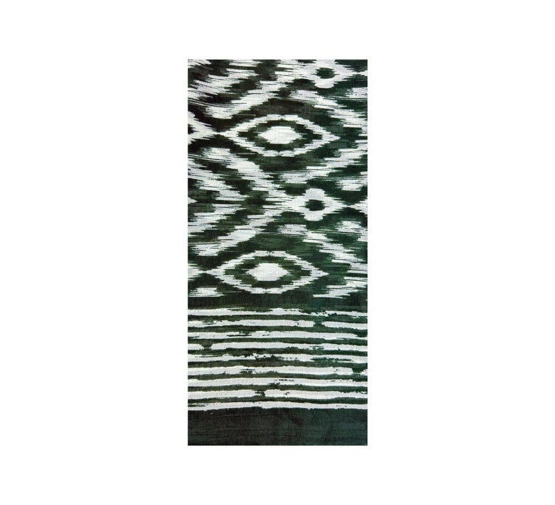 Summer Ikat Shawl Pashmina & Scarves Bottle Green 