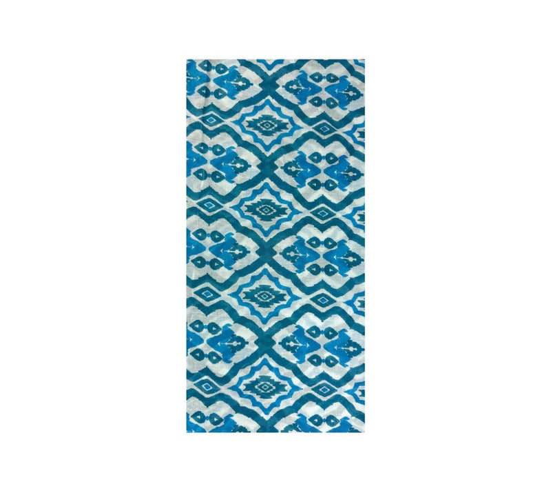Summer Moroccan Tile Shawl Pashmina & Scarves Blue 