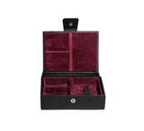 Sutton Divided Box Jewellery & Cufflink Boxes Black 