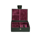 Sutton Divided Box Jewellery & Cufflink Boxes Dark Green 