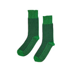 Vertical Stripe Socks Textiles Green / Grey 