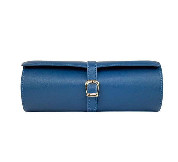 Watch Roll With Mini Cufflink Box Jewellery & Cufflink Boxes Royal Blue 