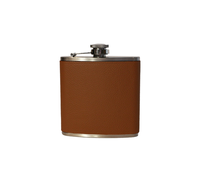 6oz Hip Flask Travel Accessories Tan 