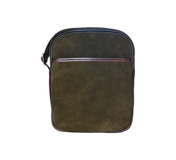 Bond Small Messenger Bag Briefcase Loden Piccadilly Suede 