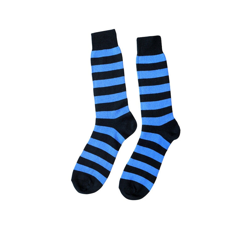 Coloured Striped Socks Textiles Black / Sky Blue 