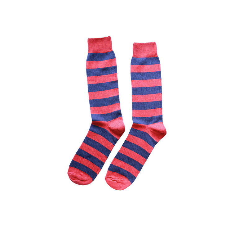 Coloured Striped Socks Textiles Red / Navy 