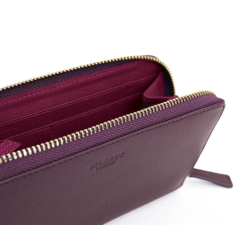 Contrast Large Slim Purse Purse Purple / Fuchsia 