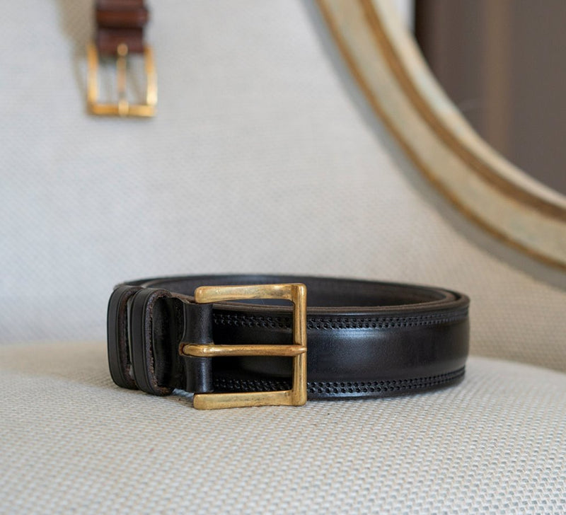 D12 Stitched Wide Bridle Hide Belt - Pickett London