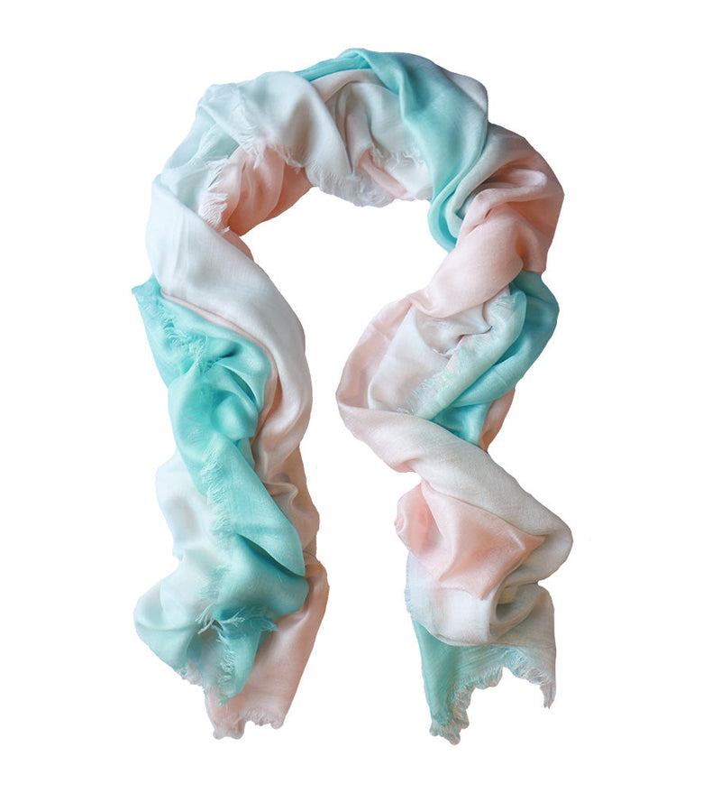 Dolly Cashmere Blend Stole Pashmina & Scarves Aqua 