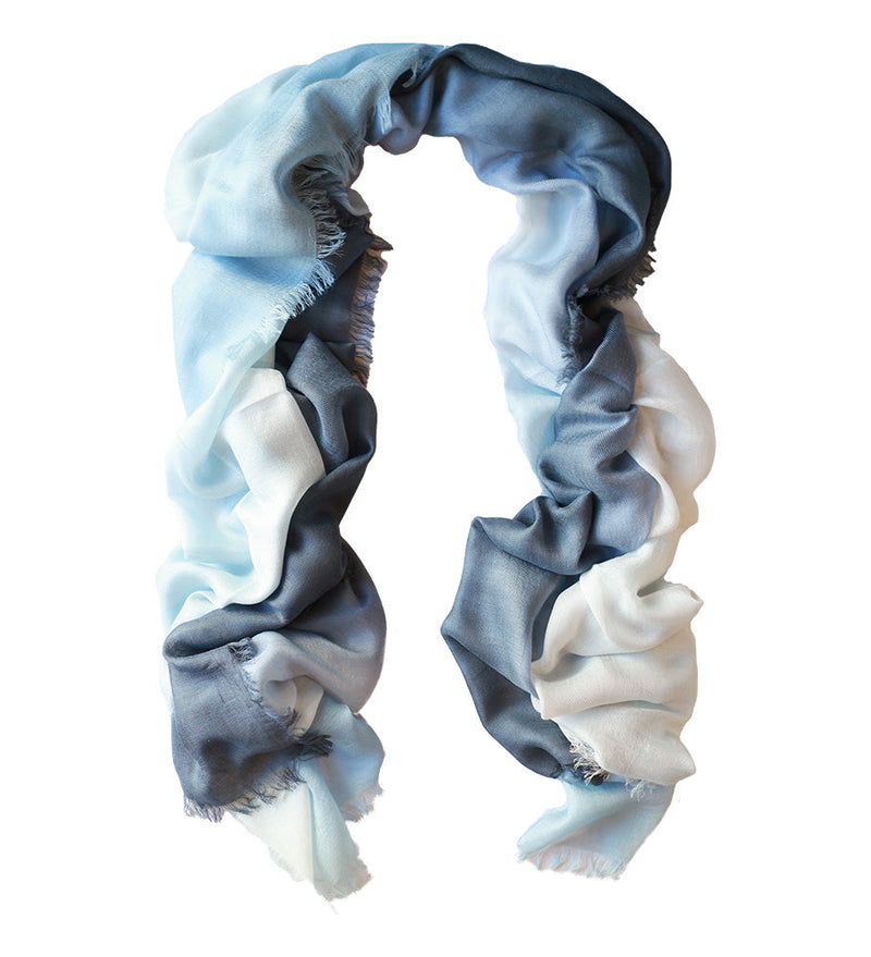Dolly Cashmere Blend Stole Pashmina & Scarves Blue 