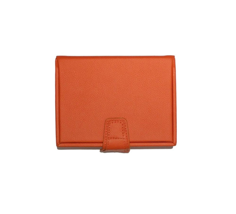 Pickett London | Ostrich Flat Card Case Orange