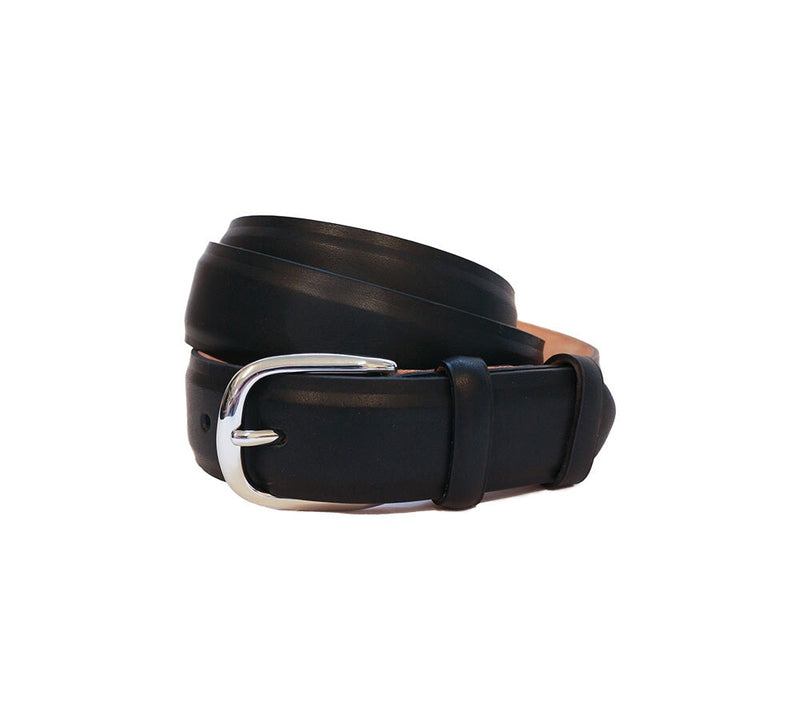 Feather Edge Leather Belt Belt Black / Nickel 32 