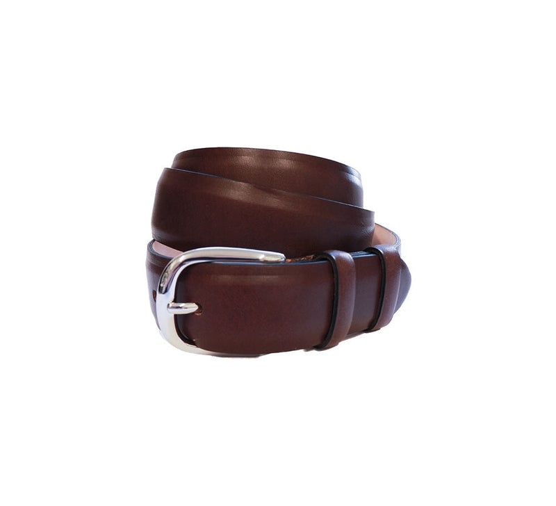 Feather Edge Leather Belt Belt Brown / Nickel 32 