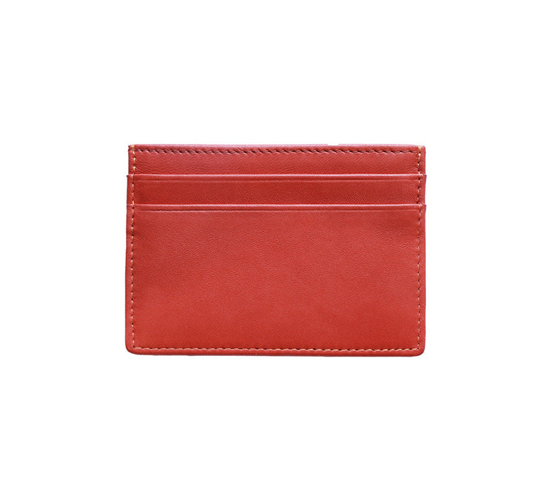 Leather Card Case | Pickett London Red Lambskin
