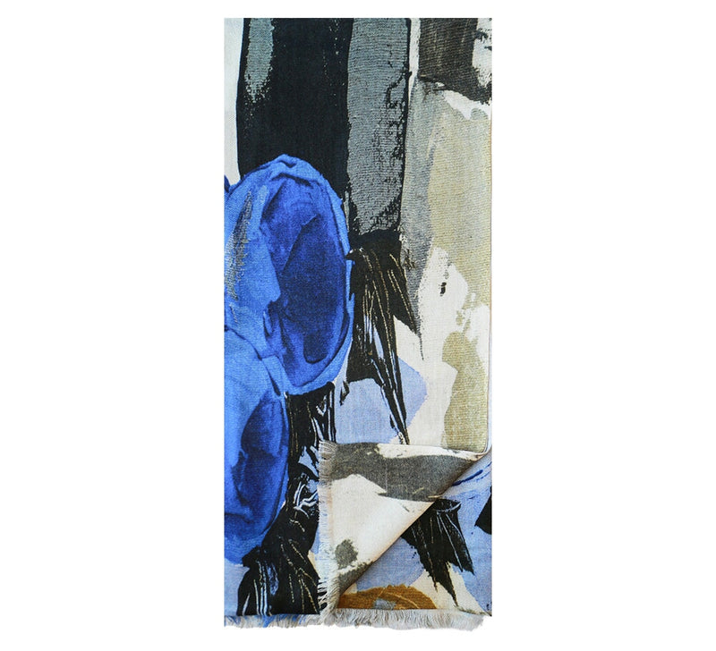Fleurs Bleues Stole Pashmina & Scarves 