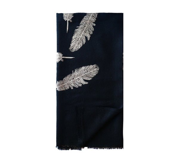 Floating Down Stole Pashmina & Scarves Black 