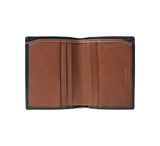 Folding Credit Card Case With Note Section Credit Card Case Chestnut Calf/Lambskin 