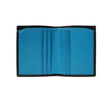 Folding Credit Card Case With Note Section Credit Card Case Turquoise Calf/Lambskin 