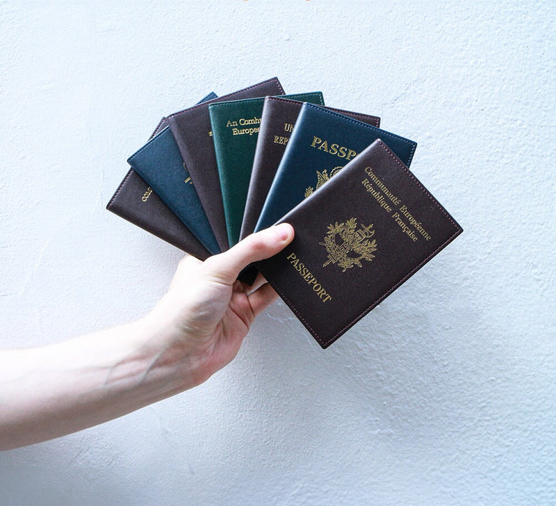 Solid Color Passport Cover France Original Edition Passeport Covers for  Francais Travel Pasport Etui Passeport France Card Case